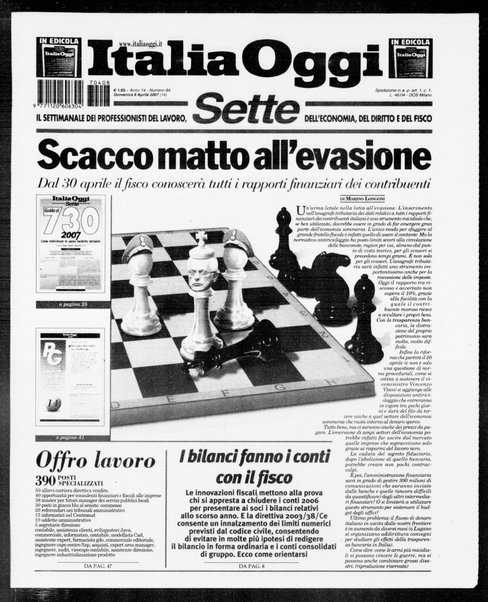 Italia oggi : quotidiano di economia finanza e politica